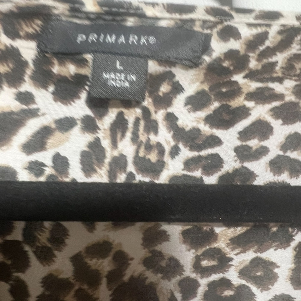 Primark Leopard Print Beach Cover-Up Tunic Resort Swim Size L - Picture 4 of 6